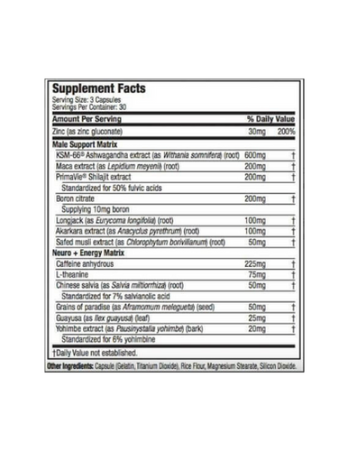 Muscletech Performance Series Test Hd Thermo 90 Ct + Playera Mt