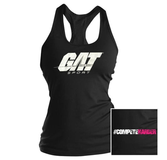 Gat Sport Compete Harder Racerback Tank Black (L)