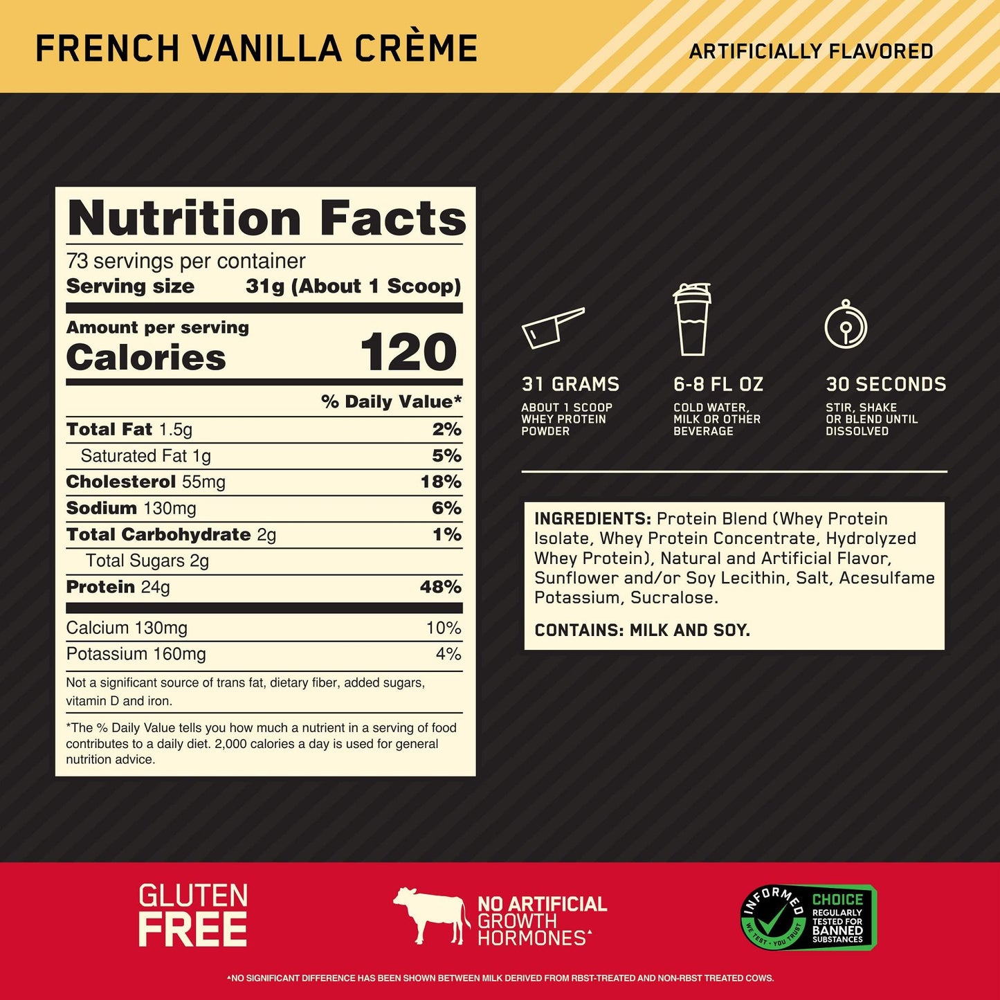 ON 100% WHEY GOLD STD 5 LBS FRENCH VAINILLA