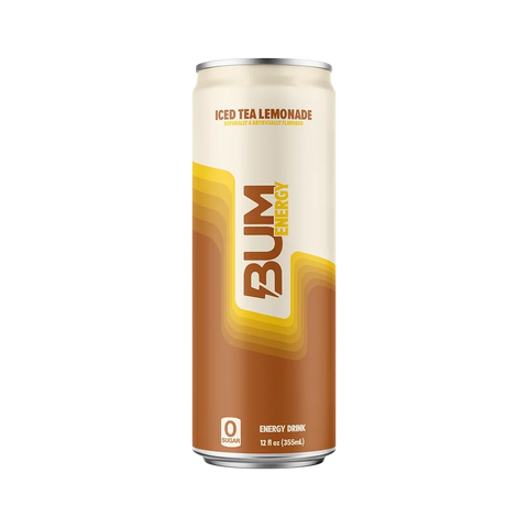RAW Raw Bum Energy Drink 12 Oz/12 Pack Ice Tea Lemonade Nuevo