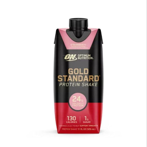 OPTIMUM NUTRITION Optimum Nutrition Gold Std Protein Shake 325 ml 12 Pack Fresa "nuevo Sabor"