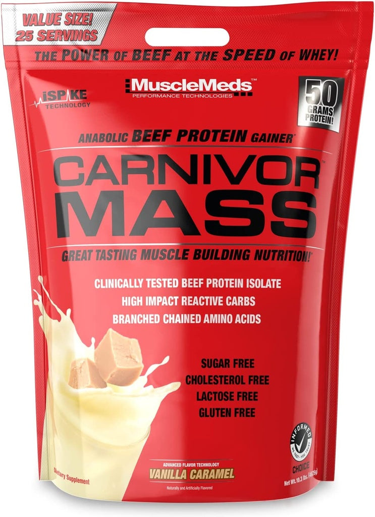 Musclemeds Carnivor Mass 10 Lb (Bolsa) Vainilla Caramel