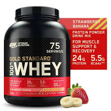 Optimum Nutrition – On 100% Whey Gold Std 5 lb Straw-Banana *Oferta*