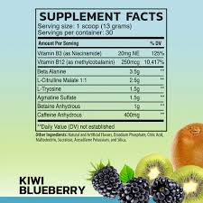 Raw Pre Extreme 30 Serv Kiwi Blueberry