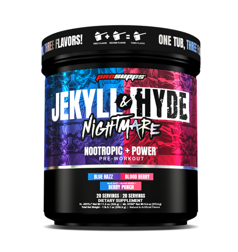 Prosupps Dr Jekyll & Mr Hyde Nightmare Pre-workout 40 Servicios Blue Raz + Bloody Berry