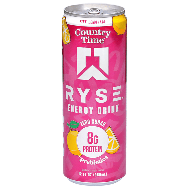 RYSE Ryse Energy + Protein Drink 12 Oz/12 Pack Country Time Pink Lemonade