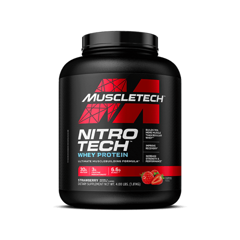 MUSCLETECH Muscletech Nitro Tech Whey Protein 4 Lbs Strawberry (antes Performance)