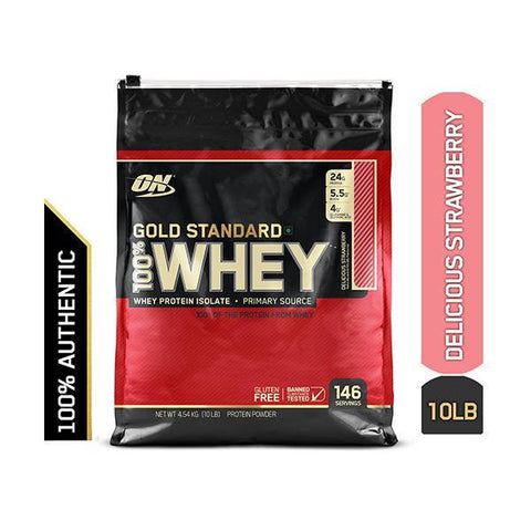 OPTIMUM NUTRITION Optimum Nutrition 100% Whey Gold Std 10 Lbs Strawberry