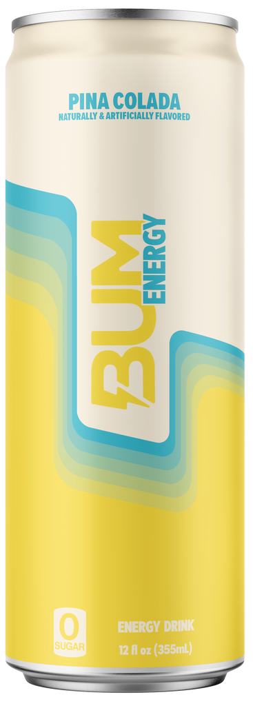 RAW Raw Bum Energy Drink 12 Oz/12 Pack Piña Colada