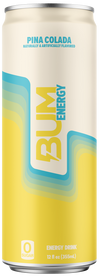 Raw Bum Energy Drink 12 Oz/12 Pack Piña Colada