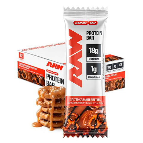 RAW Raw Protein Bar 12 Pack Salted Caramel Pretzel Nuevo