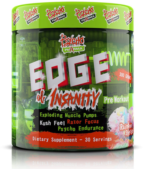 Psycho Pharma Edge Of Insanity Pre-workout 50/25 Servicios Mandarin Soda "nuevo"