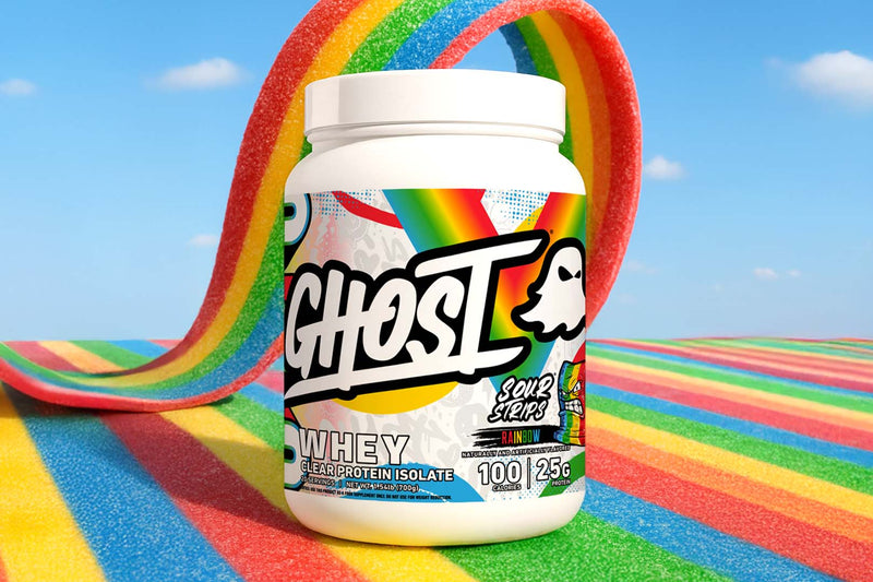 GHOST Ghost Whey Clear Isolate 20 Servicios Sour Strips Rainbow "nuevo Sabor"