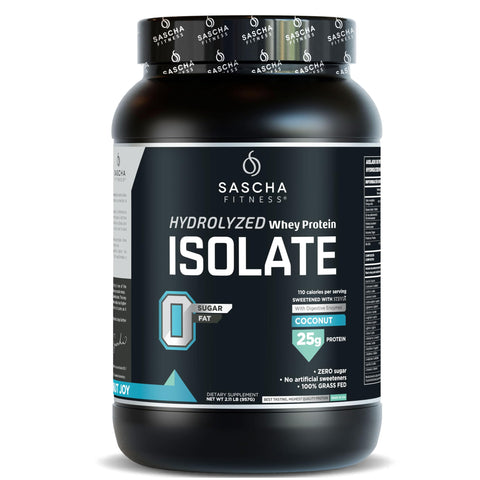 Sascha Fitness Hydrolyzed Whey Protein Isolate 2.11 Lbs Coconut Nuevo