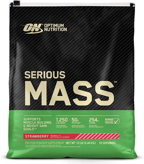 Optimum Nutrition Serious Mass 12 Lbs Strawberry