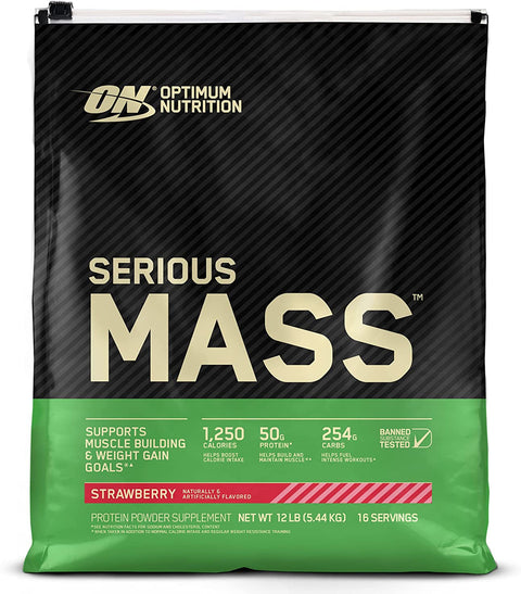 OPTIMUM NUTRITION Optimum Nutrition Serious Mass 12 Lbs Strawberry