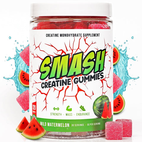Smash Creatine Gummies 120 Ct Wild Watermelon