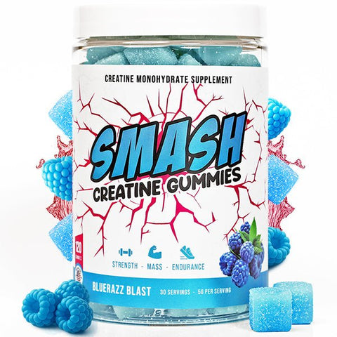 Smash Creatine Gummies 120 Ct Bluerazz Blast