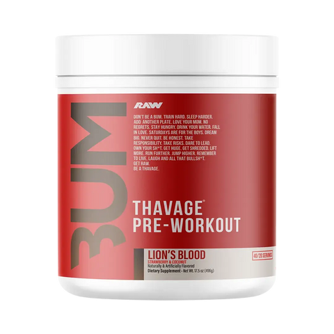 RAW Raw Cbum Thavage Pre-workout 40 Servicios Lions Blood Nuevo