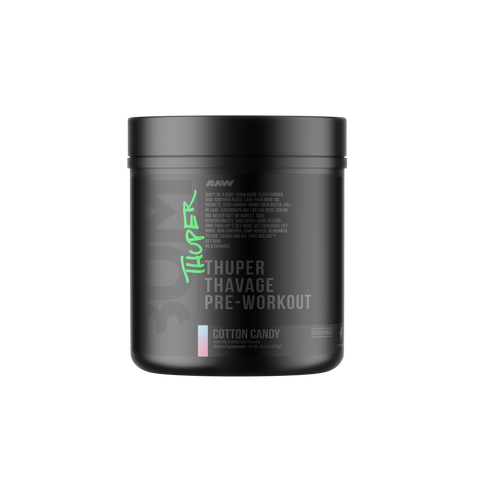 RAW Raw Thuper Thavage Pre-workout 20 Servicios Cotton Candy Nuevo
