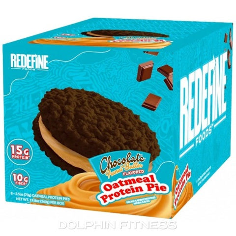 Redefine Oatmeal Protein Pie 8 Ct Box Chocolate Peanut Butter